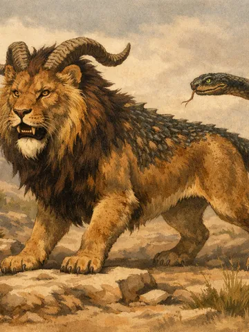Chimera, a Fire magic creature of the Razorfang family in the Mythica bestiary