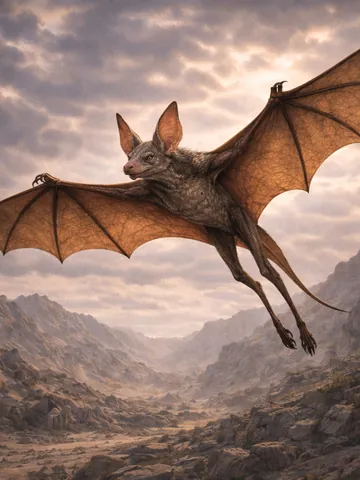 Death Bat, a Shadow magic creature of the Nimblefoot family in the Mythica bestiary