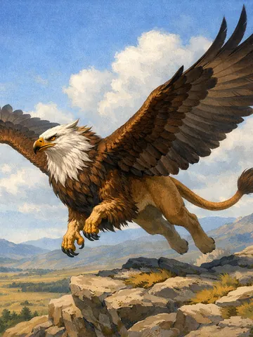 Griffin, a Sky magic creature of the Swiftwing family in the Mythica bestiary