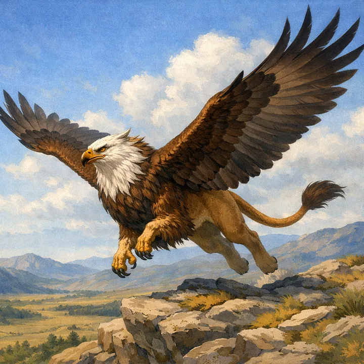 Griffin, a Sky magic creature of the Swiftwing family in the Mythica bestiary