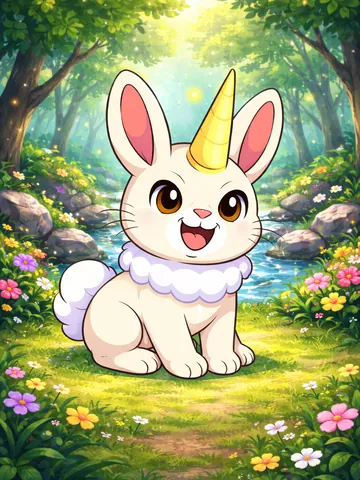 Jackalope, a Light magic creature of the Nimblefoot family in the Mythica bestiary