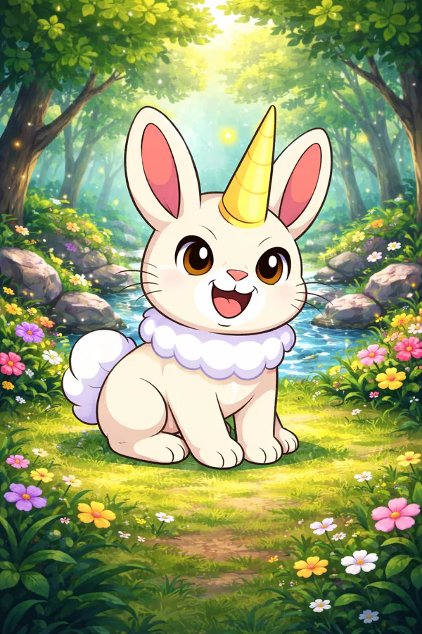 Jackalope, a Light magic creature of the Nimblefoot family in the Mythica bestiary