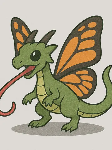 Nectar Dragon, a Light magic creature of the Toughscale family in the Mythica bestiary