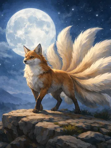 Nine-Tails, a Light magic creature of the Clampjaw family in the Mythica bestiary
