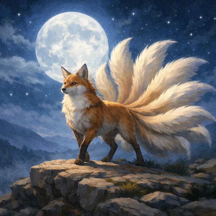Nine-Tails, a Light magic creature of the Clampjaw family in the Mythica bestiary