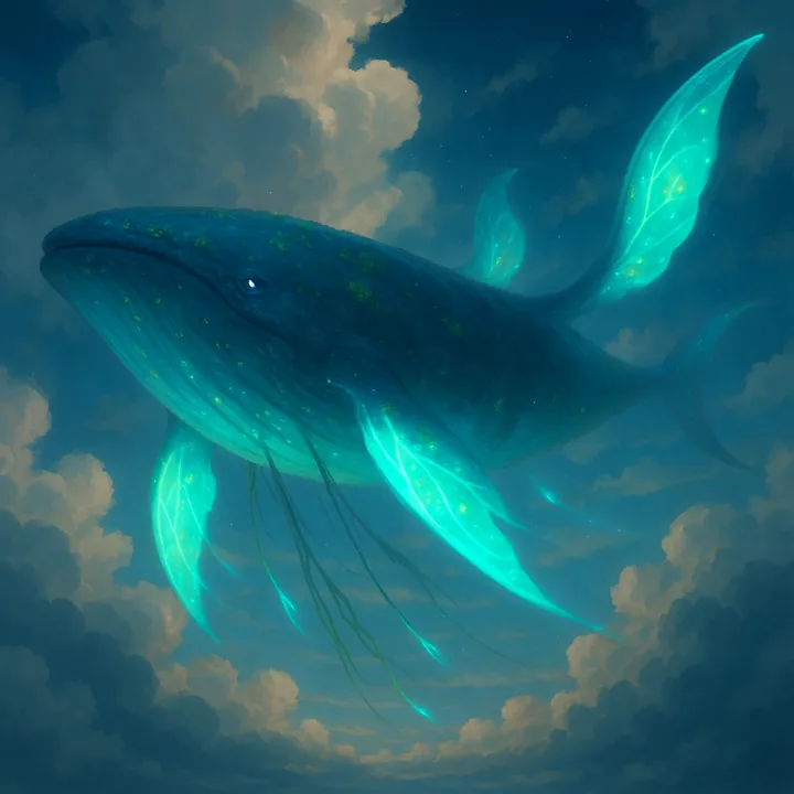 Sky Whale, a Sky magic creature of the Deepfin family in the Mythica bestiary