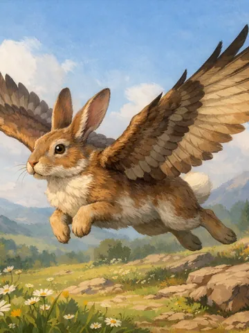 Skyvader, a Sky magic creature of the Nimblefoot family in the Mythica bestiary