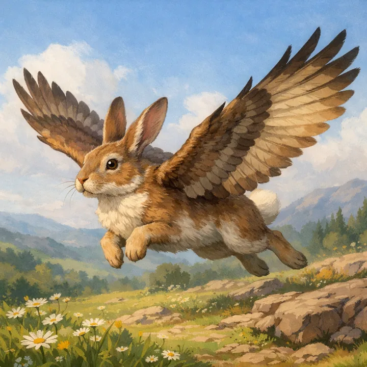Skyvader, a Sky magic creature of the Nimblefoot family in the Mythica bestiary