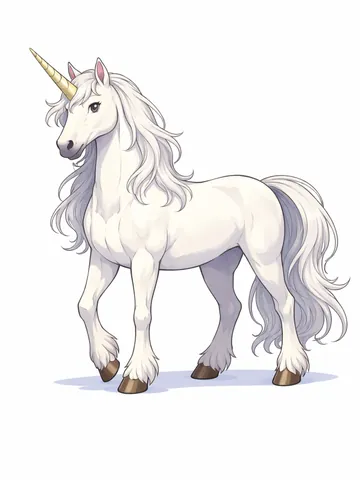 Unicorn, a Light magic creature of the Thunderhoof family in the Mythica bestiary