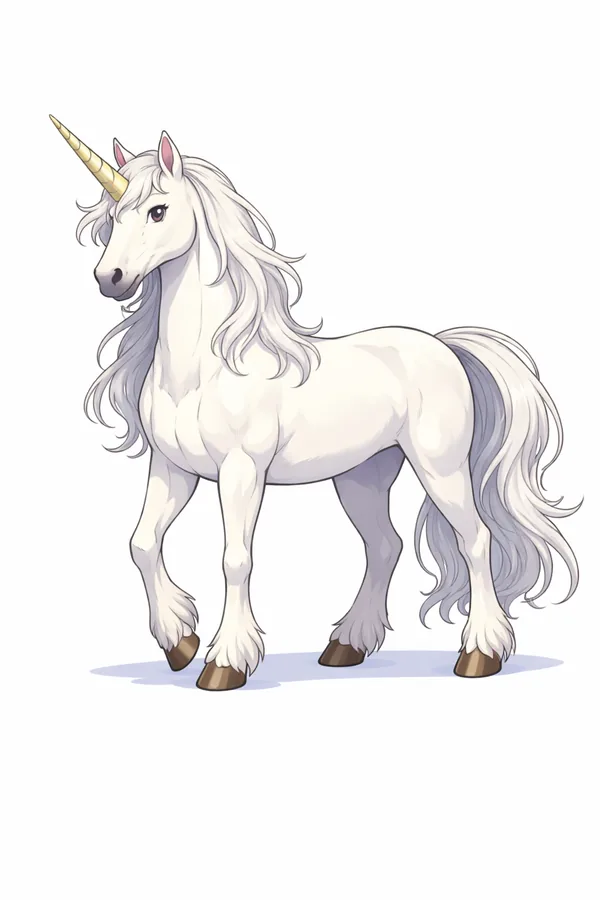 Unicorn, a Light magic creature of the Thunderhoof family in the Mythica bestiary